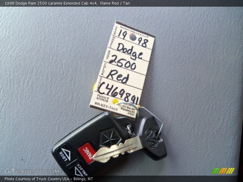 Flame Red / Tan 1998 Dodge Ram 2500 Laramie Extended Cab 4x4