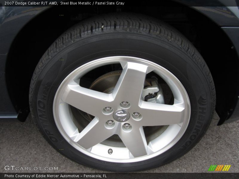 Steel Blue Metallic / Pastel Slate Gray 2007 Dodge Caliber R/T AWD