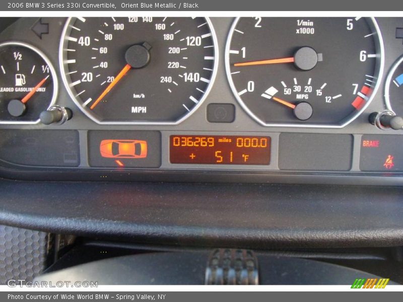 Orient Blue Metallic / Black 2006 BMW 3 Series 330i Convertible