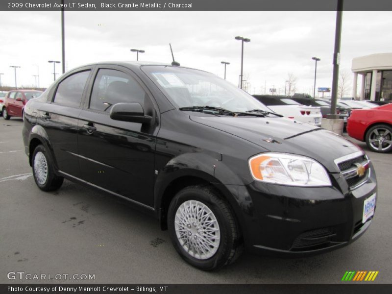 Black Granite Metallic / Charcoal 2009 Chevrolet Aveo LT Sedan