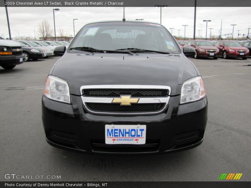 Black Granite Metallic / Charcoal 2009 Chevrolet Aveo LT Sedan