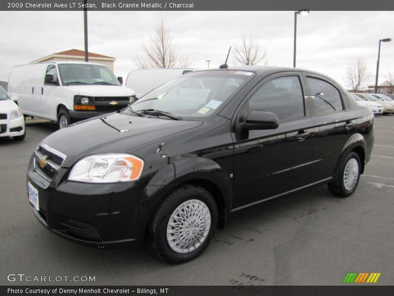 Black Granite Metallic / Charcoal 2009 Chevrolet Aveo LT Sedan