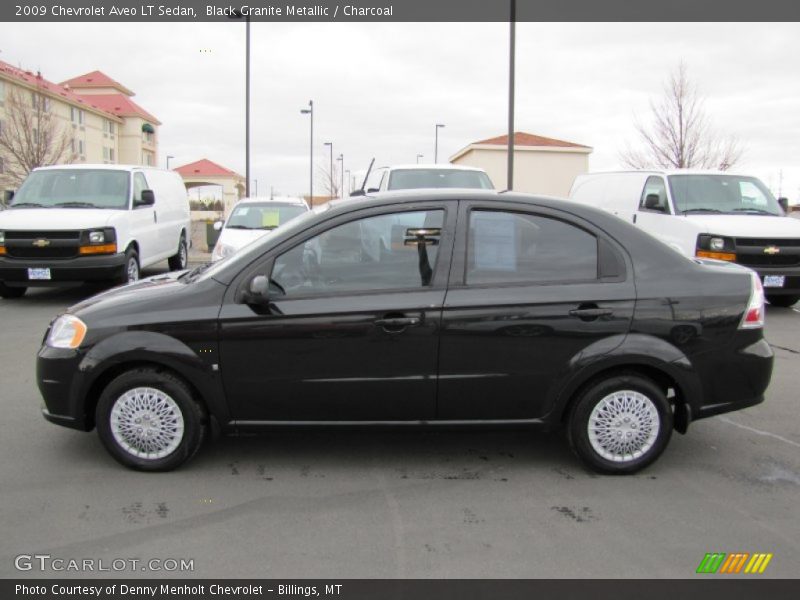 Black Granite Metallic / Charcoal 2009 Chevrolet Aveo LT Sedan