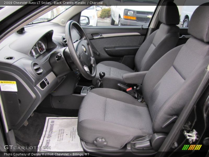 Black Granite Metallic / Charcoal 2009 Chevrolet Aveo LT Sedan
