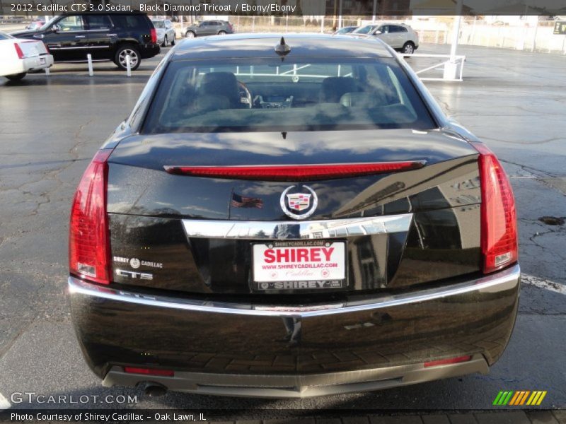 Black Diamond Tricoat / Ebony/Ebony 2012 Cadillac CTS 3.0 Sedan