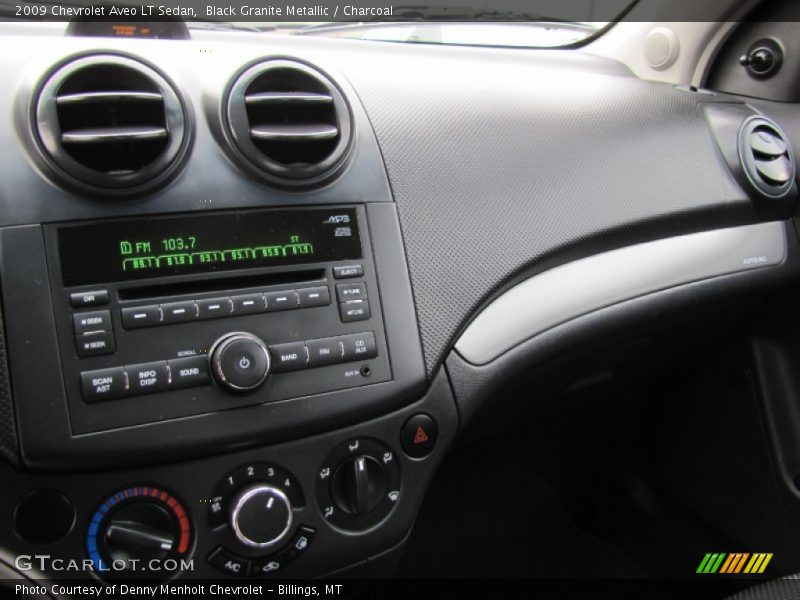 Black Granite Metallic / Charcoal 2009 Chevrolet Aveo LT Sedan