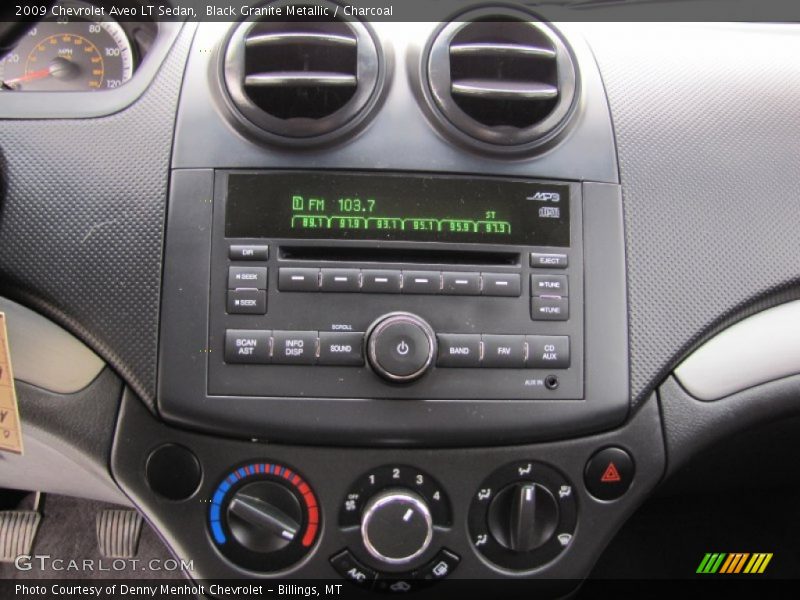 Black Granite Metallic / Charcoal 2009 Chevrolet Aveo LT Sedan