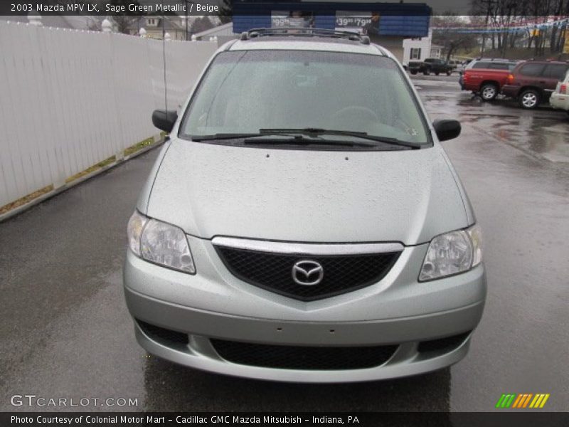 Sage Green Metallic / Beige 2003 Mazda MPV LX