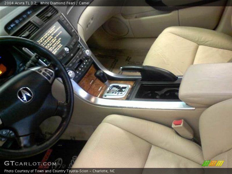 White Diamond Pearl / Camel 2004 Acura TL 3.2