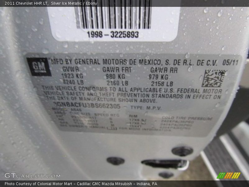 Silver Ice Metallic / Ebony 2011 Chevrolet HHR LT