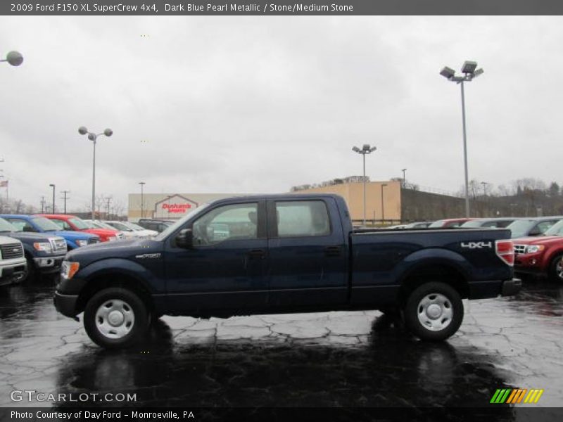 Dark Blue Pearl Metallic / Stone/Medium Stone 2009 Ford F150 XL SuperCrew 4x4