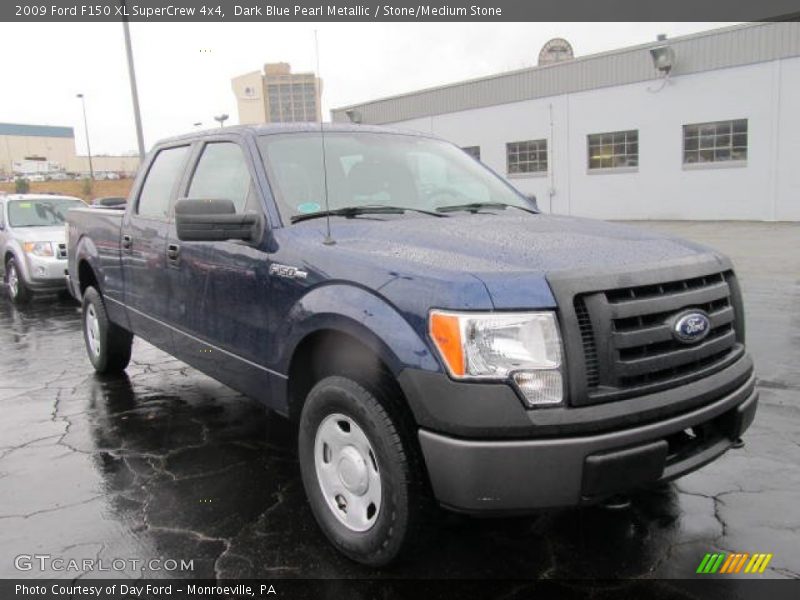 Dark Blue Pearl Metallic / Stone/Medium Stone 2009 Ford F150 XL SuperCrew 4x4