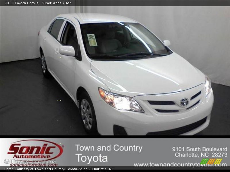 Super White / Ash 2012 Toyota Corolla