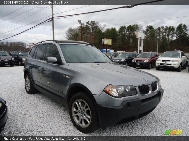 Silver Grey Metallic / Black 2004 BMW X3 2.5i