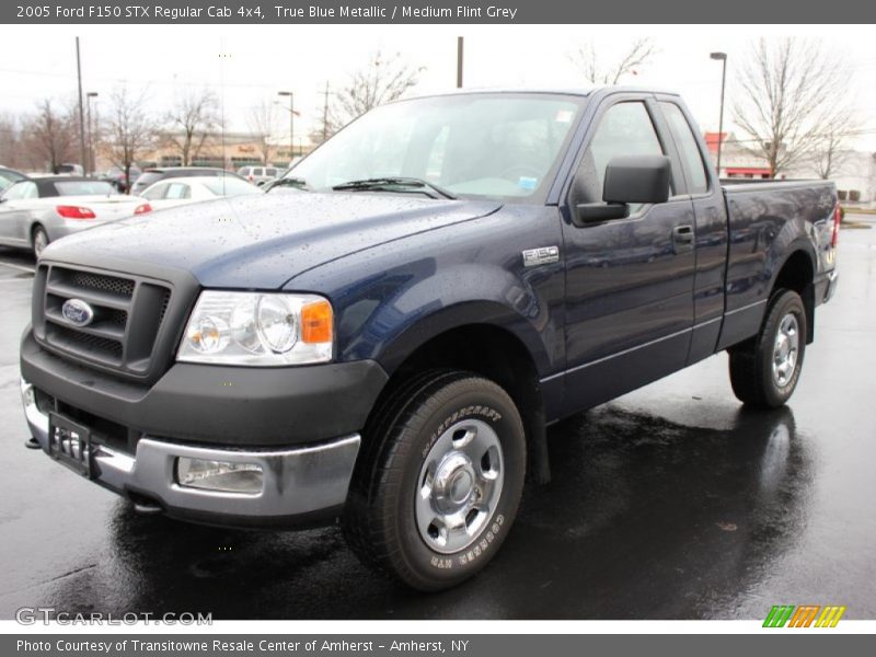 True Blue Metallic / Medium Flint Grey 2005 Ford F150 STX Regular Cab 4x4