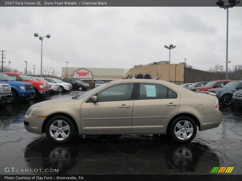 Dune Pearl Metallic / Charcoal Black 2007 Ford Fusion SE