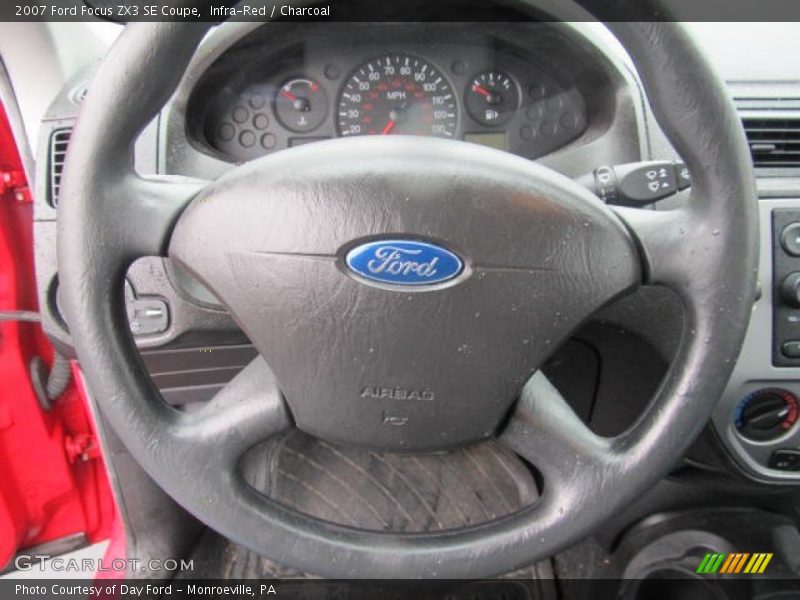 Infra-Red / Charcoal 2007 Ford Focus ZX3 SE Coupe