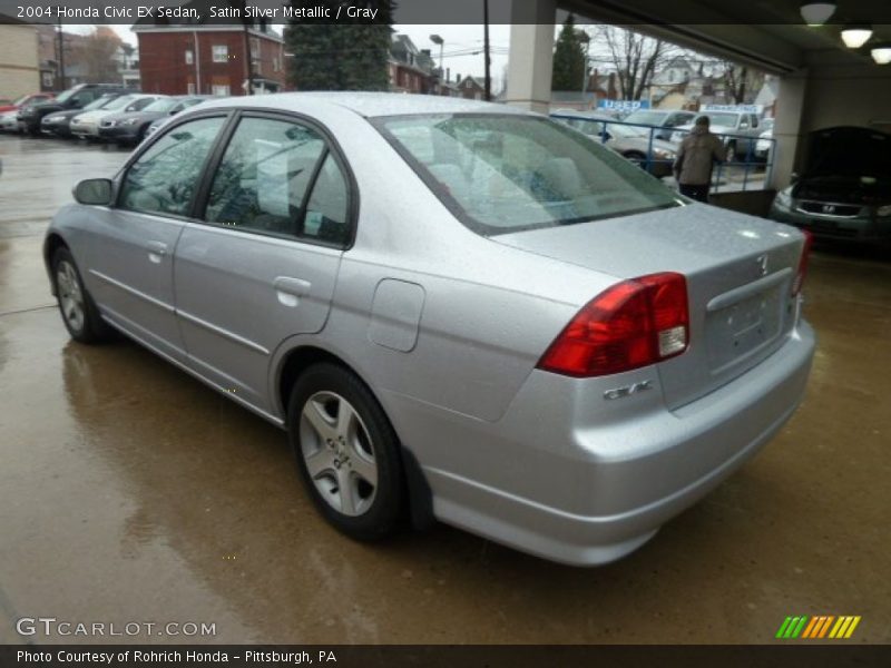 Satin Silver Metallic / Gray 2004 Honda Civic EX Sedan