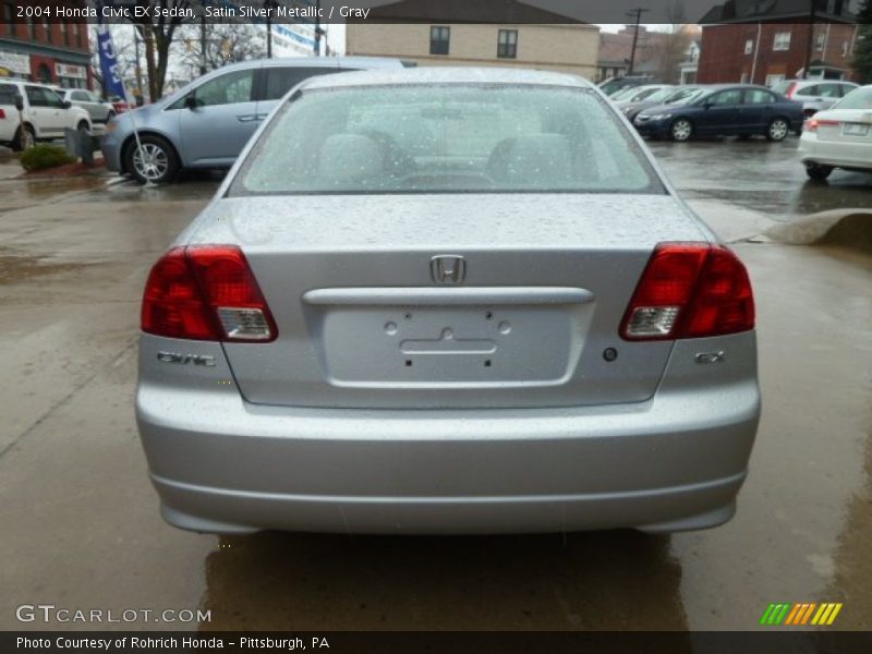 Satin Silver Metallic / Gray 2004 Honda Civic EX Sedan