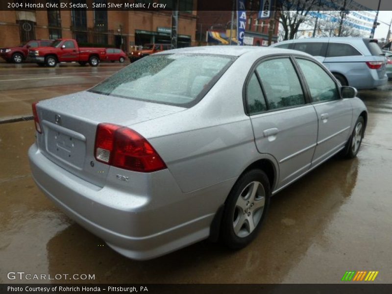 Satin Silver Metallic / Gray 2004 Honda Civic EX Sedan