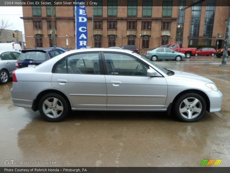 Satin Silver Metallic / Gray 2004 Honda Civic EX Sedan