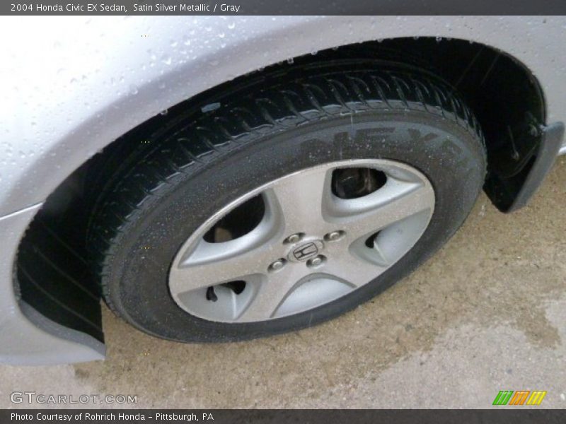 Satin Silver Metallic / Gray 2004 Honda Civic EX Sedan