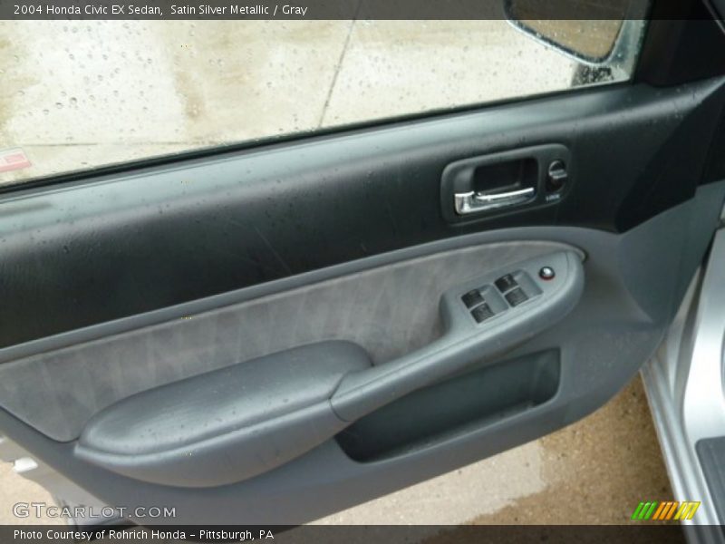 Satin Silver Metallic / Gray 2004 Honda Civic EX Sedan