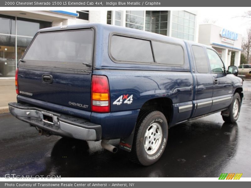 Indigo Blue Metallic / Graphite 2000 Chevrolet Silverado 1500 LS Extended Cab 4x4