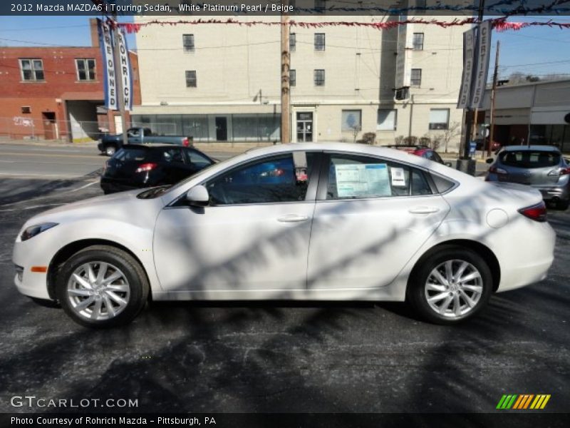 White Platinum Pearl / Beige 2012 Mazda MAZDA6 i Touring Sedan