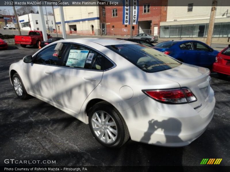 White Platinum Pearl / Beige 2012 Mazda MAZDA6 i Touring Sedan