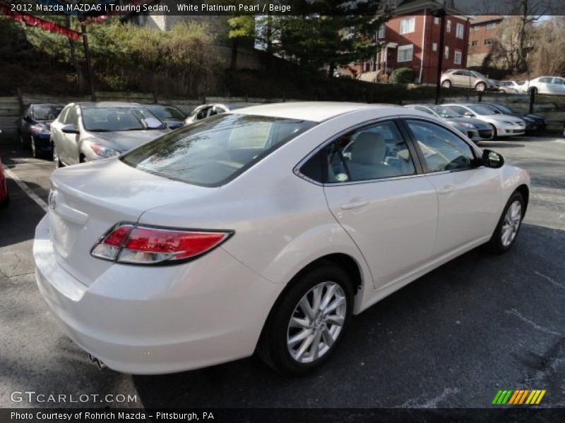 White Platinum Pearl / Beige 2012 Mazda MAZDA6 i Touring Sedan