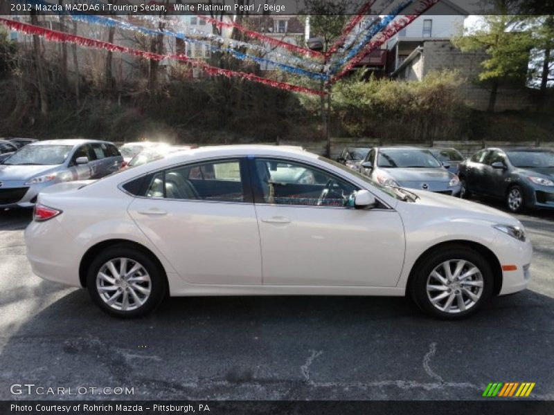 White Platinum Pearl / Beige 2012 Mazda MAZDA6 i Touring Sedan