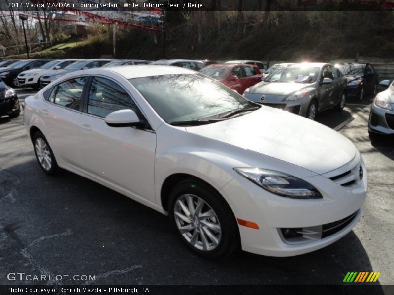 White Platinum Pearl / Beige 2012 Mazda MAZDA6 i Touring Sedan