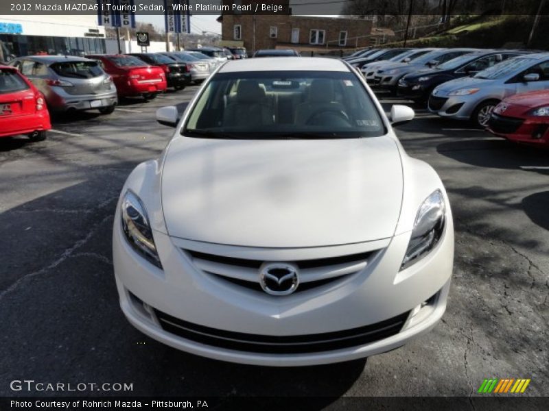 White Platinum Pearl / Beige 2012 Mazda MAZDA6 i Touring Sedan