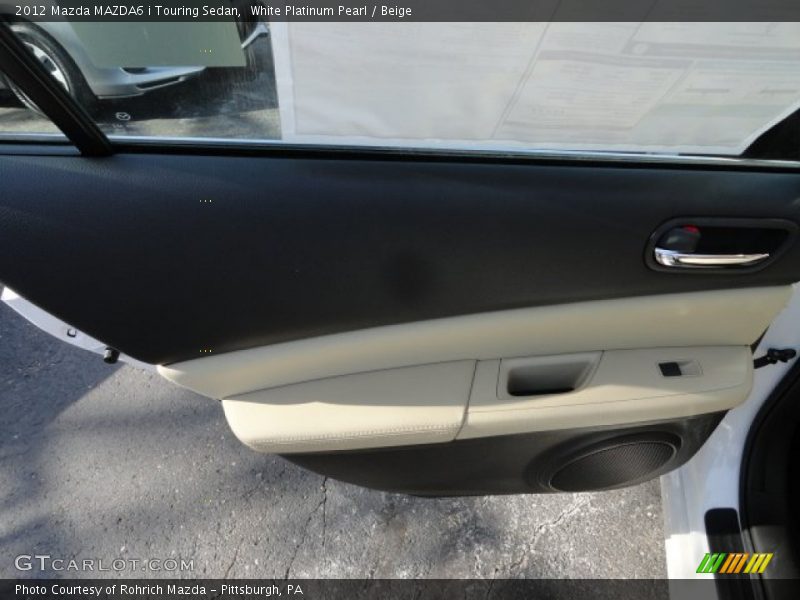 White Platinum Pearl / Beige 2012 Mazda MAZDA6 i Touring Sedan