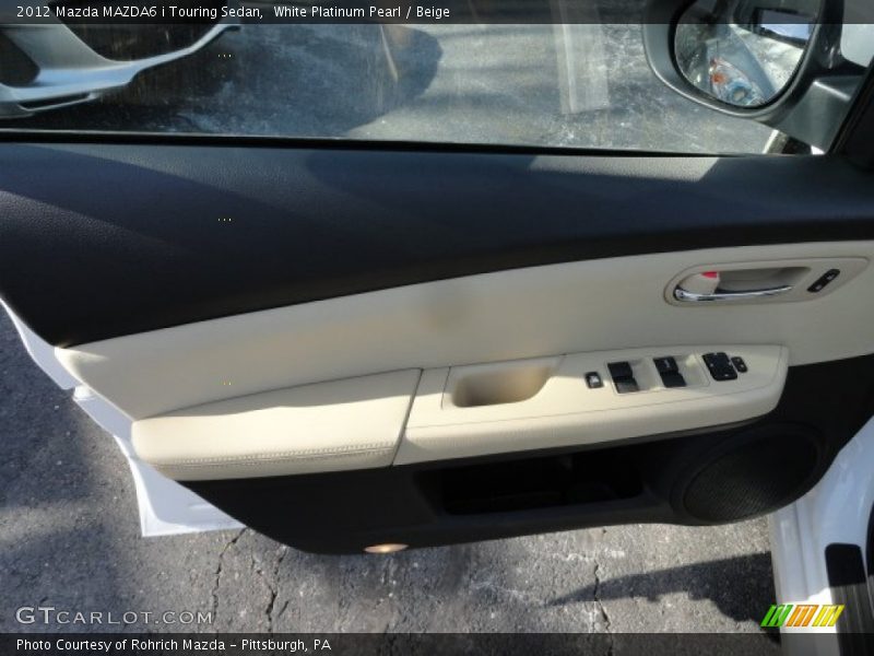 White Platinum Pearl / Beige 2012 Mazda MAZDA6 i Touring Sedan