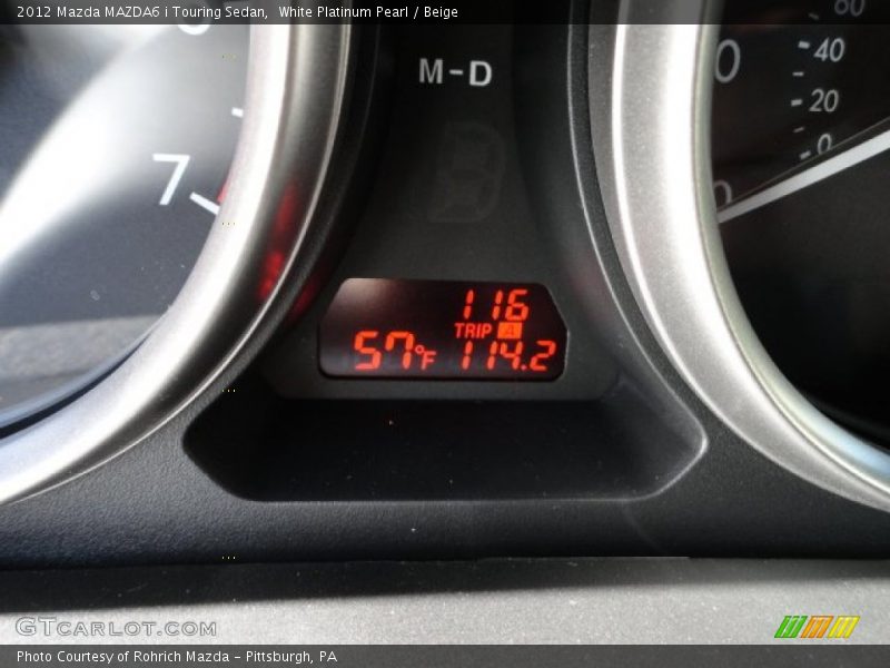 White Platinum Pearl / Beige 2012 Mazda MAZDA6 i Touring Sedan