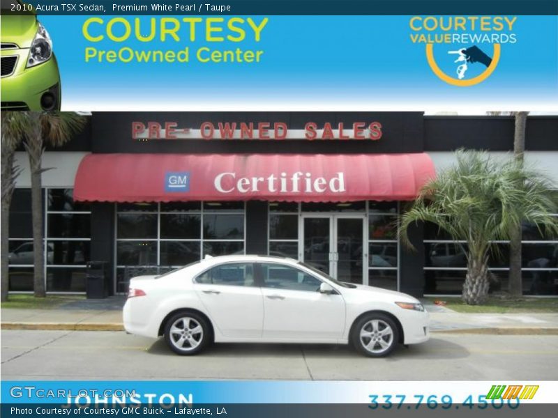 Premium White Pearl / Taupe 2010 Acura TSX Sedan