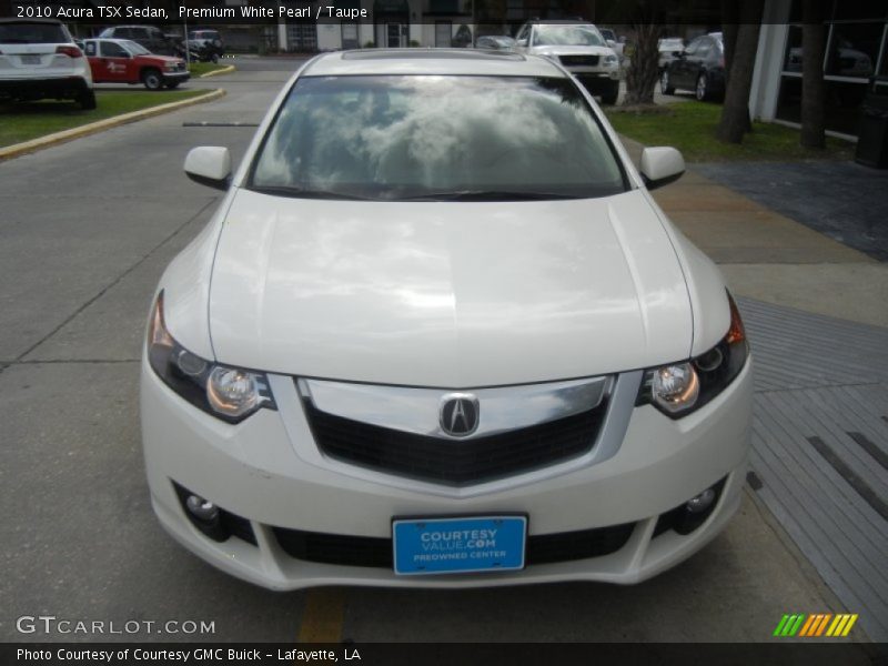 Premium White Pearl / Taupe 2010 Acura TSX Sedan