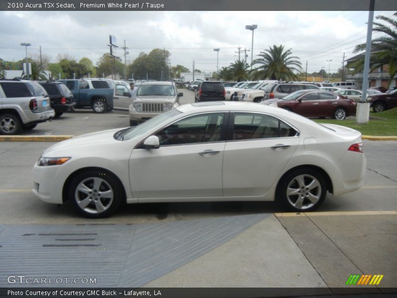Premium White Pearl / Taupe 2010 Acura TSX Sedan