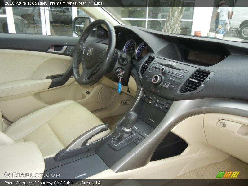 Premium White Pearl / Taupe 2010 Acura TSX Sedan