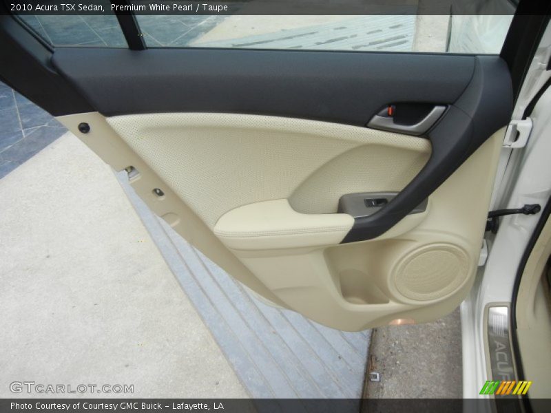 Premium White Pearl / Taupe 2010 Acura TSX Sedan