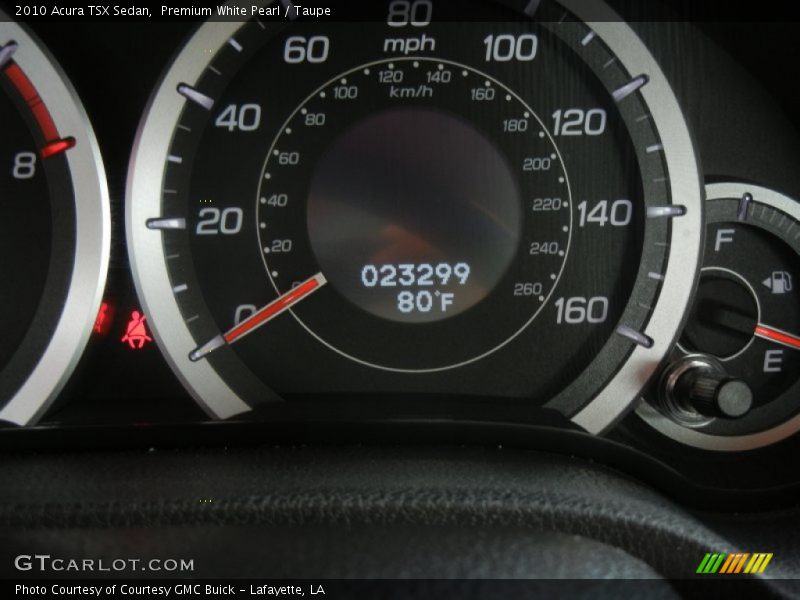 Premium White Pearl / Taupe 2010 Acura TSX Sedan