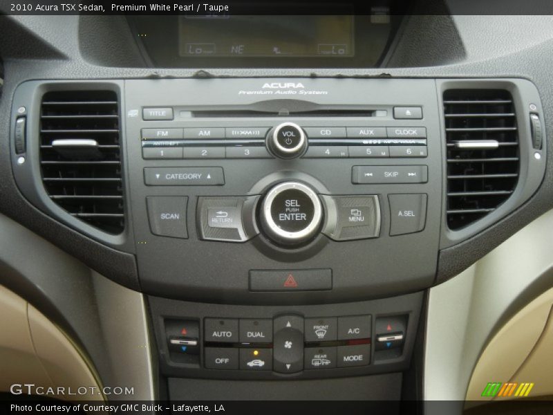 Premium White Pearl / Taupe 2010 Acura TSX Sedan