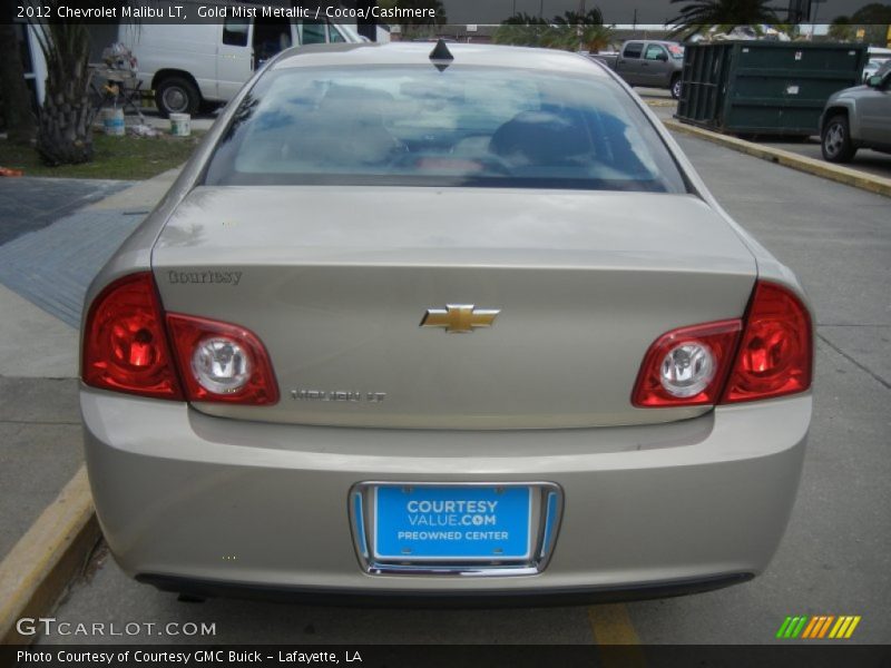 Gold Mist Metallic / Cocoa/Cashmere 2012 Chevrolet Malibu LT