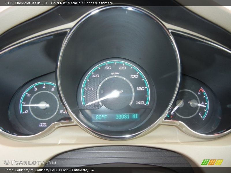 Gold Mist Metallic / Cocoa/Cashmere 2012 Chevrolet Malibu LT