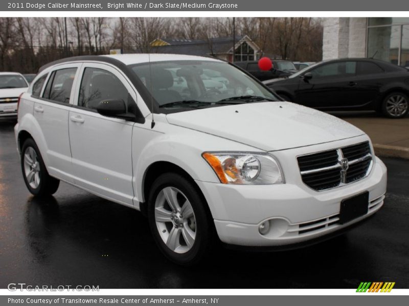 Bright White / Dark Slate/Medium Graystone 2011 Dodge Caliber Mainstreet