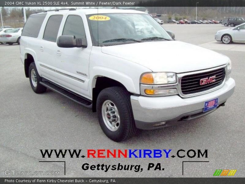 Summit White / Pewter/Dark Pewter 2004 GMC Yukon XL 2500 SLE 4x4