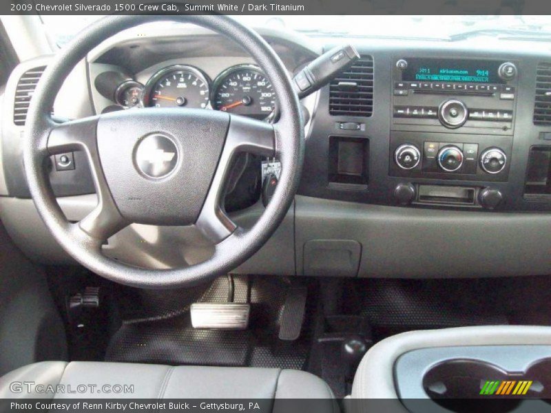 Summit White / Dark Titanium 2009 Chevrolet Silverado 1500 Crew Cab