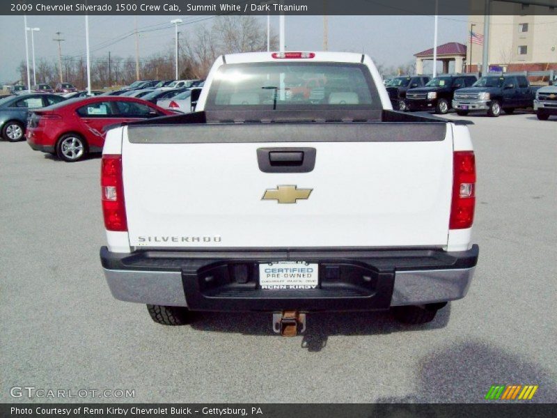 Summit White / Dark Titanium 2009 Chevrolet Silverado 1500 Crew Cab